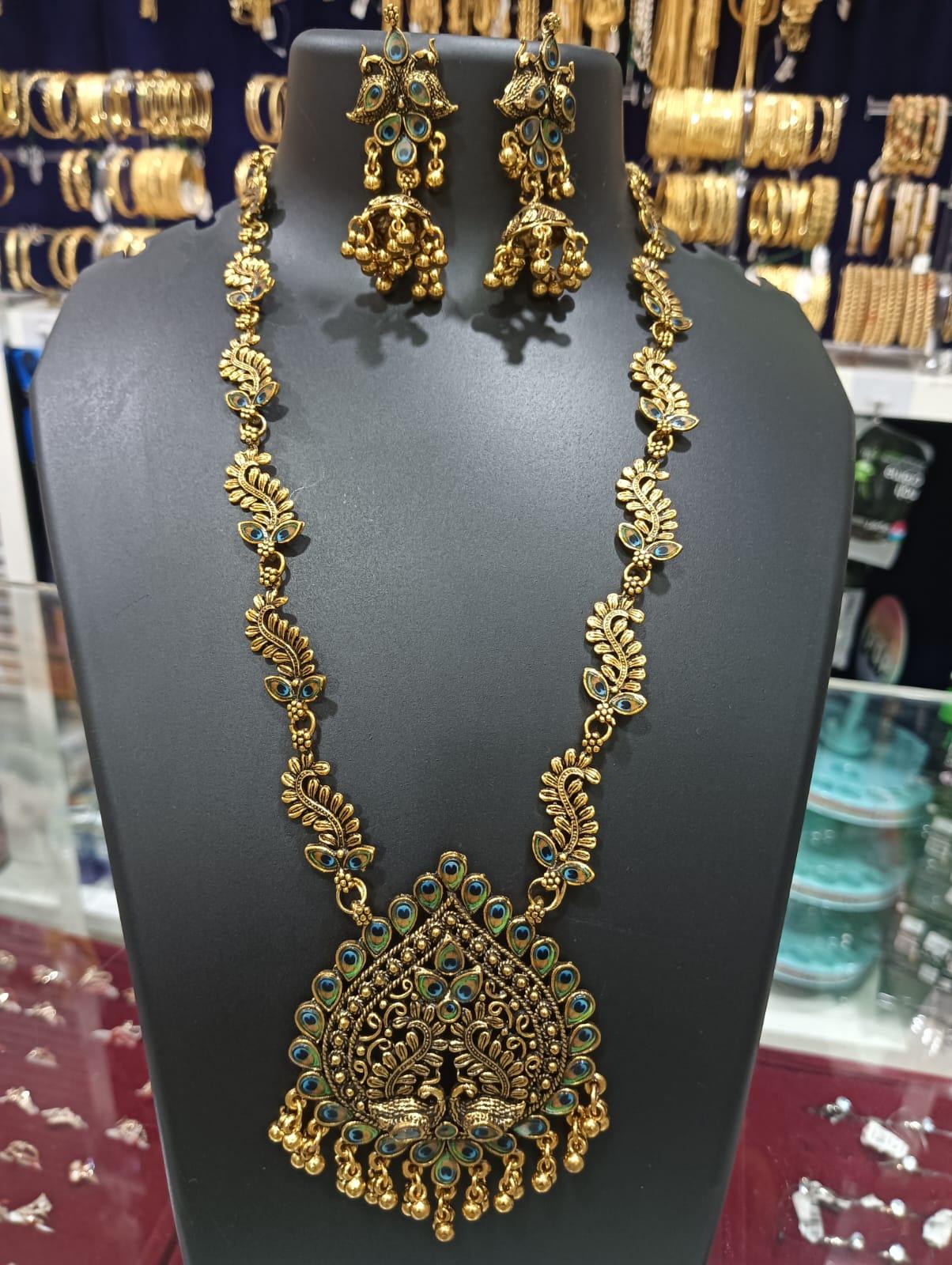 Peacock model 3 antique necklace set_AN1008