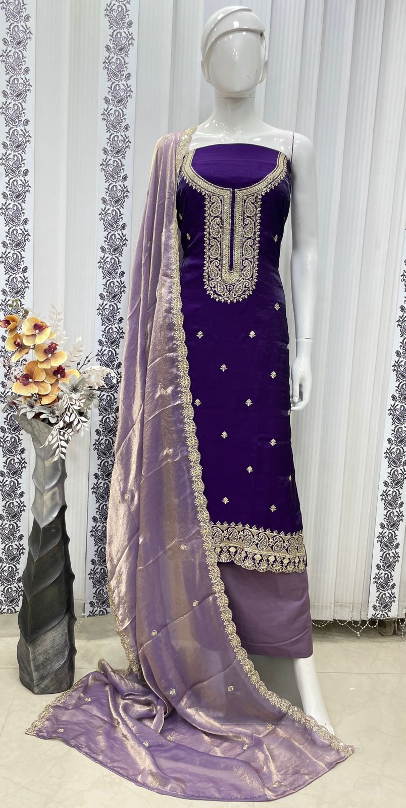 Dress materials shimmer