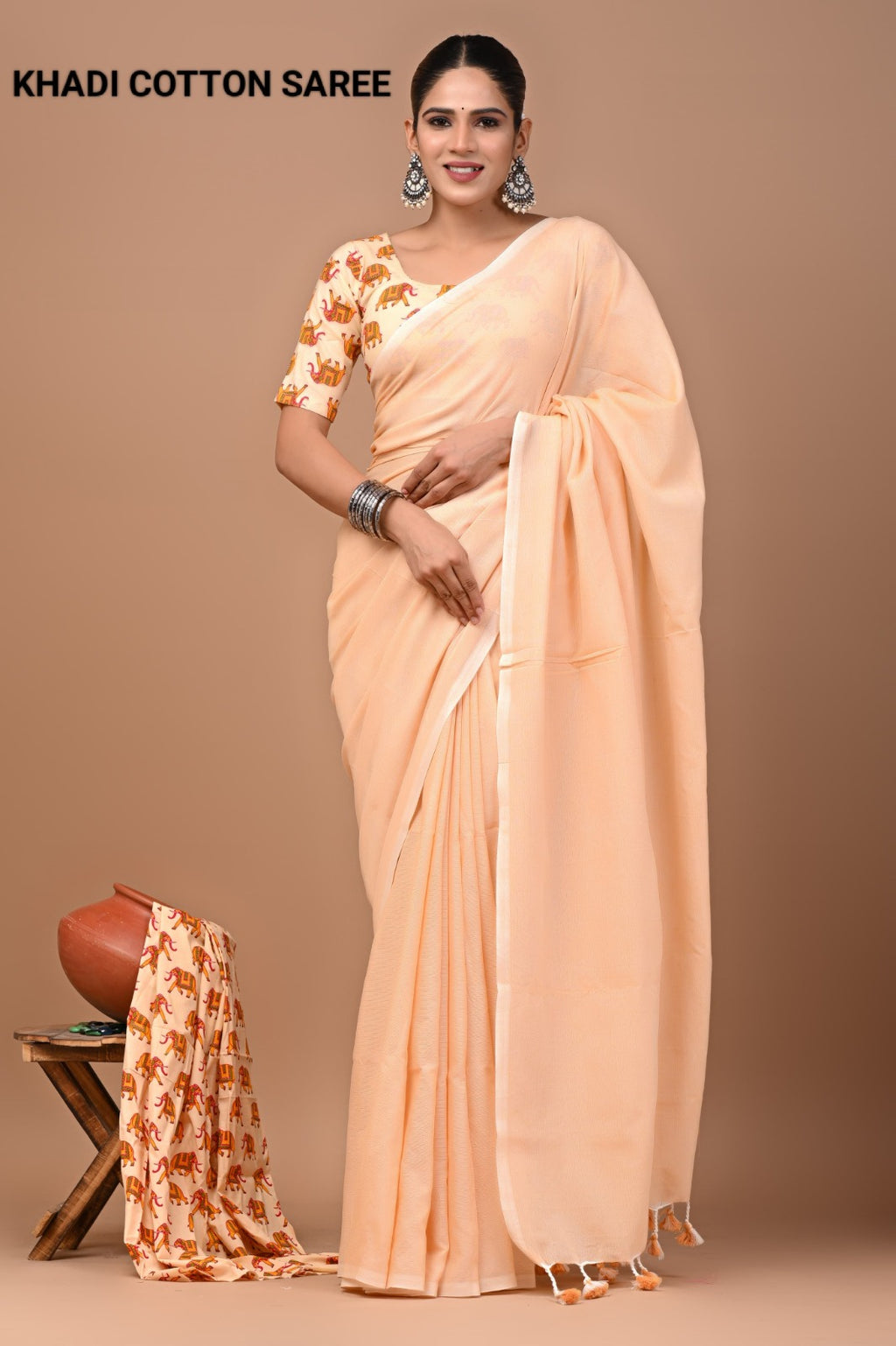Pure Cotton Khadi Saree_RFT