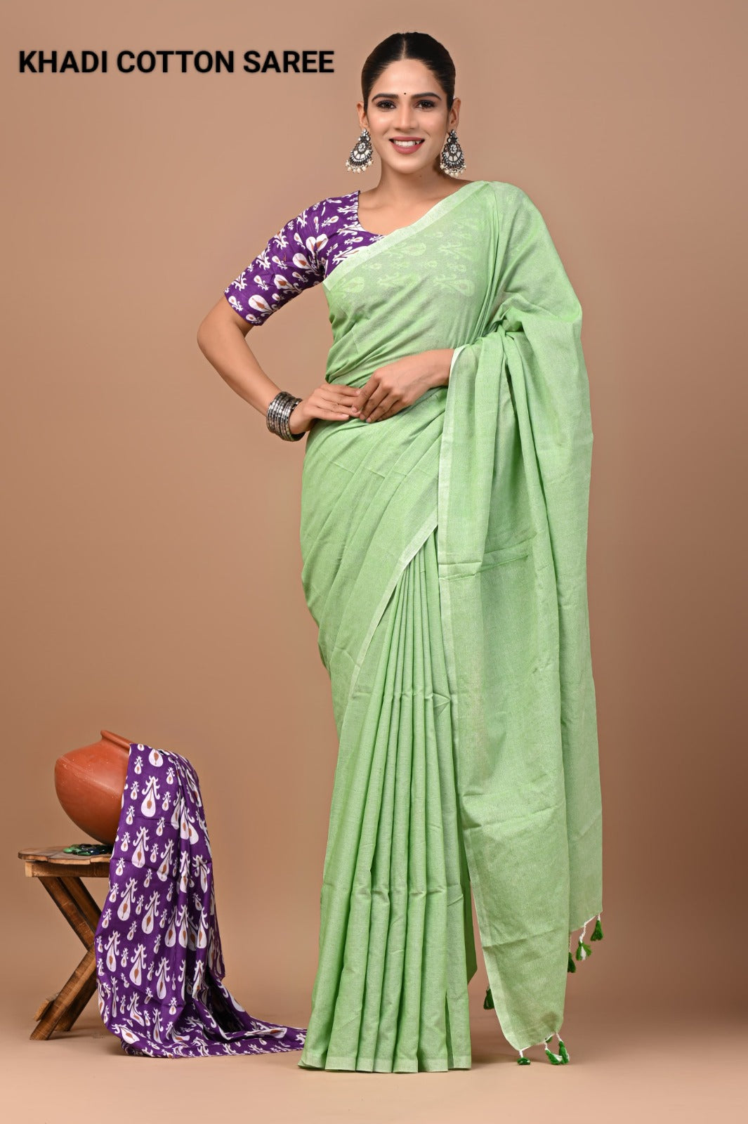 Pure Cotton Khadi Saree_RFT