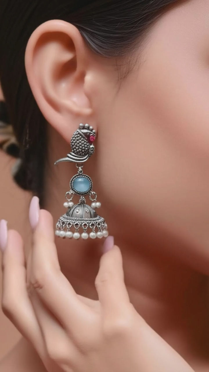 Oxidized beautiful jumka