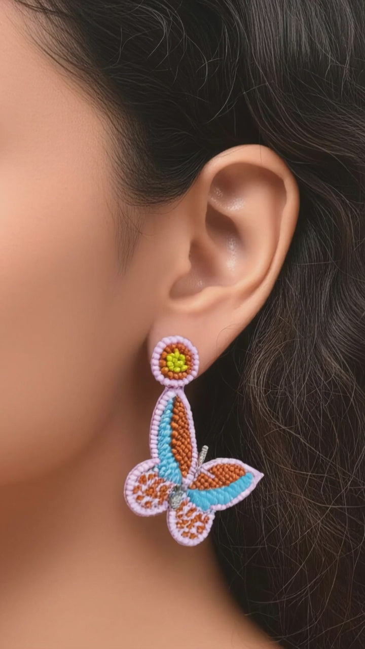 Butterfly earrings handcrafted