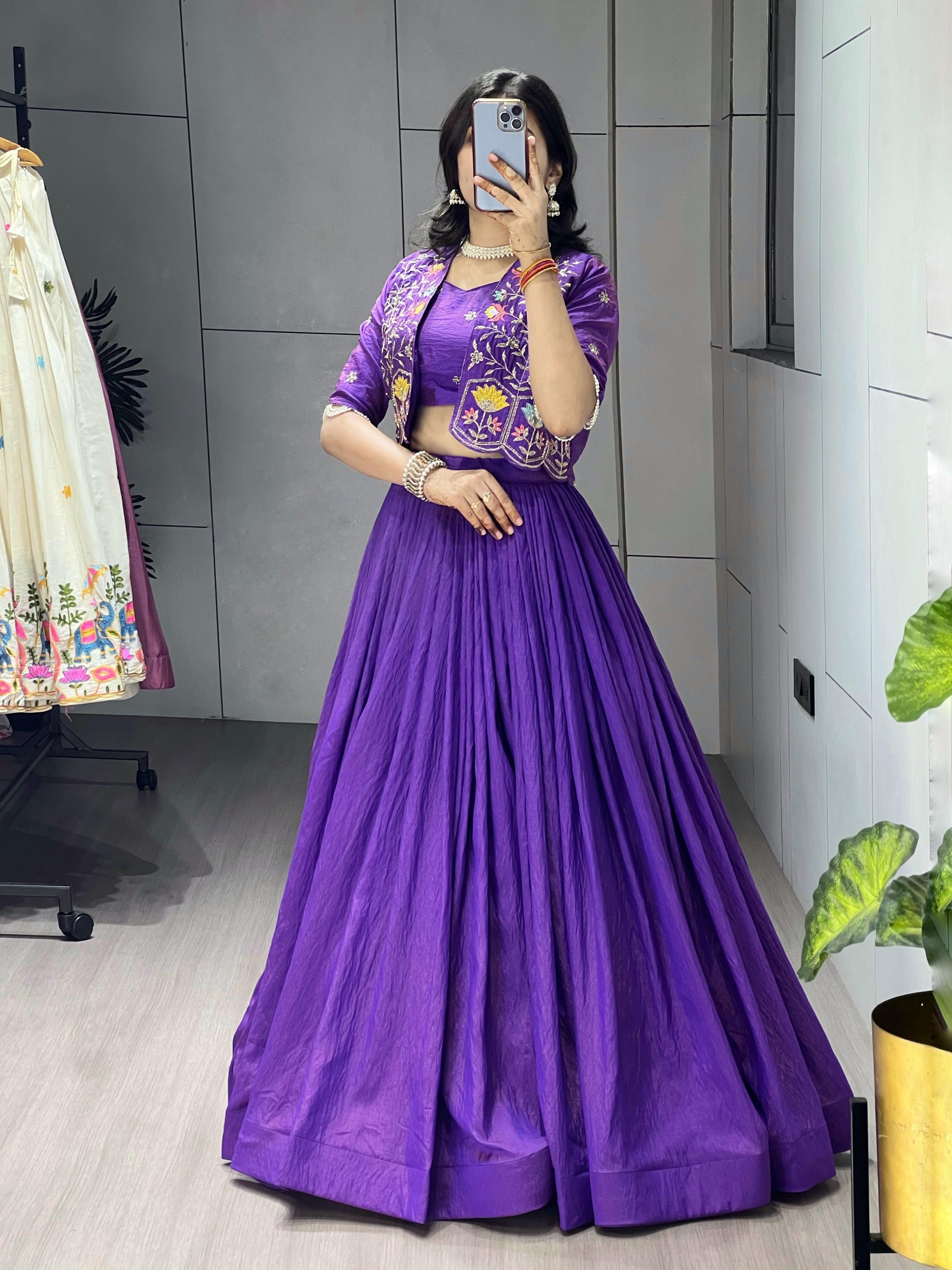 Lehenga in purple