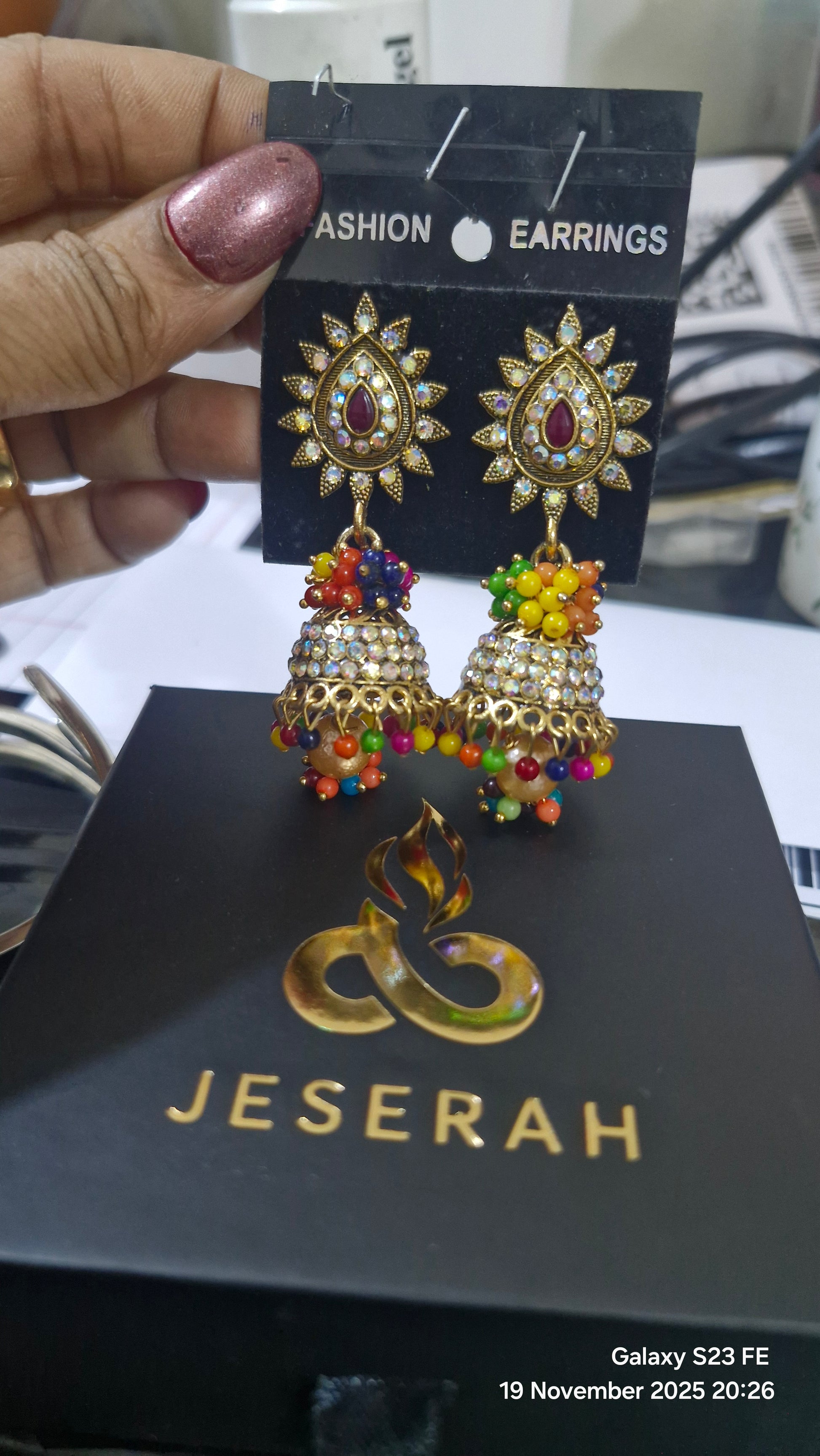 Traditional multicoloured jumka