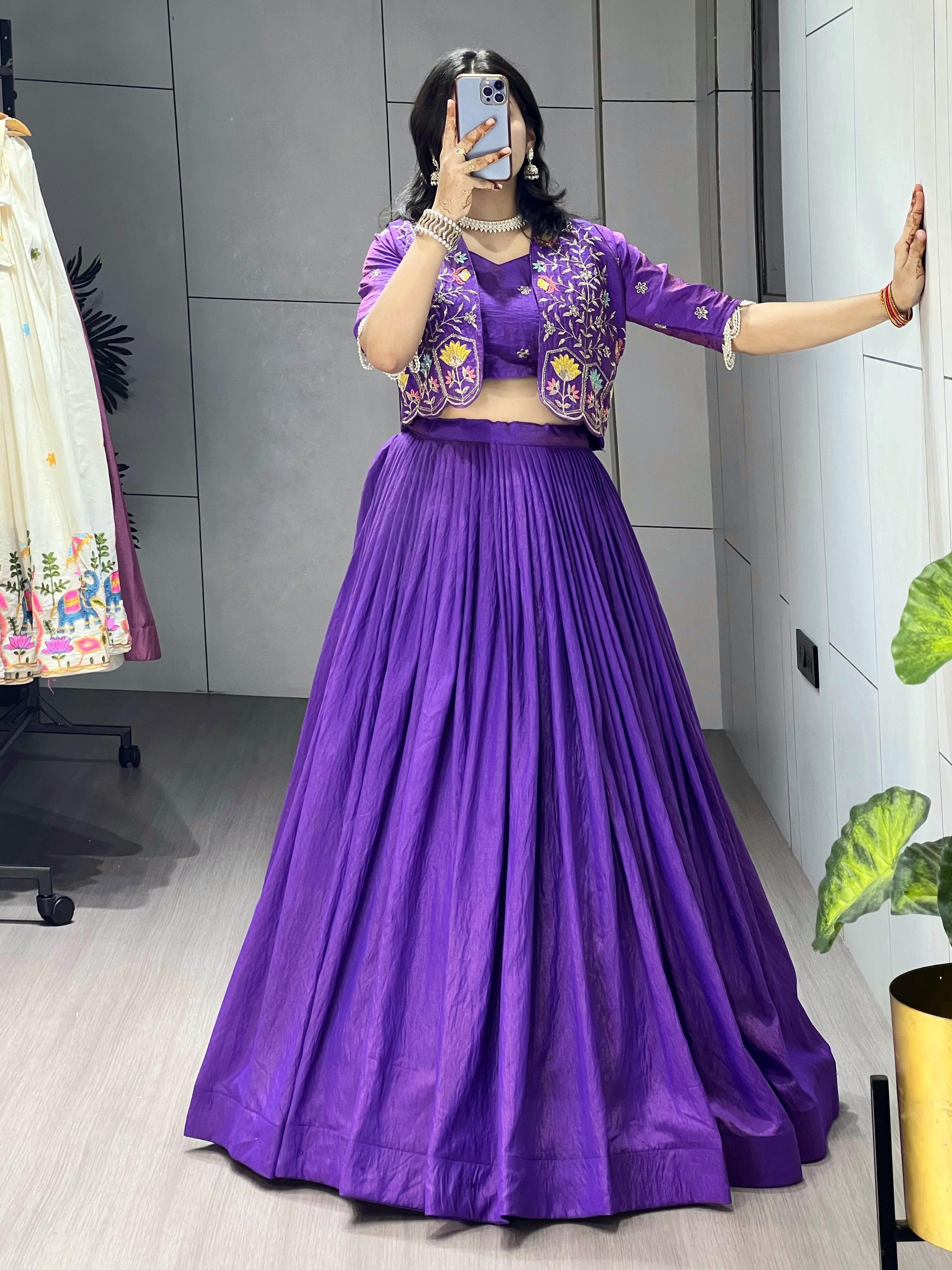 Lehenga in purple