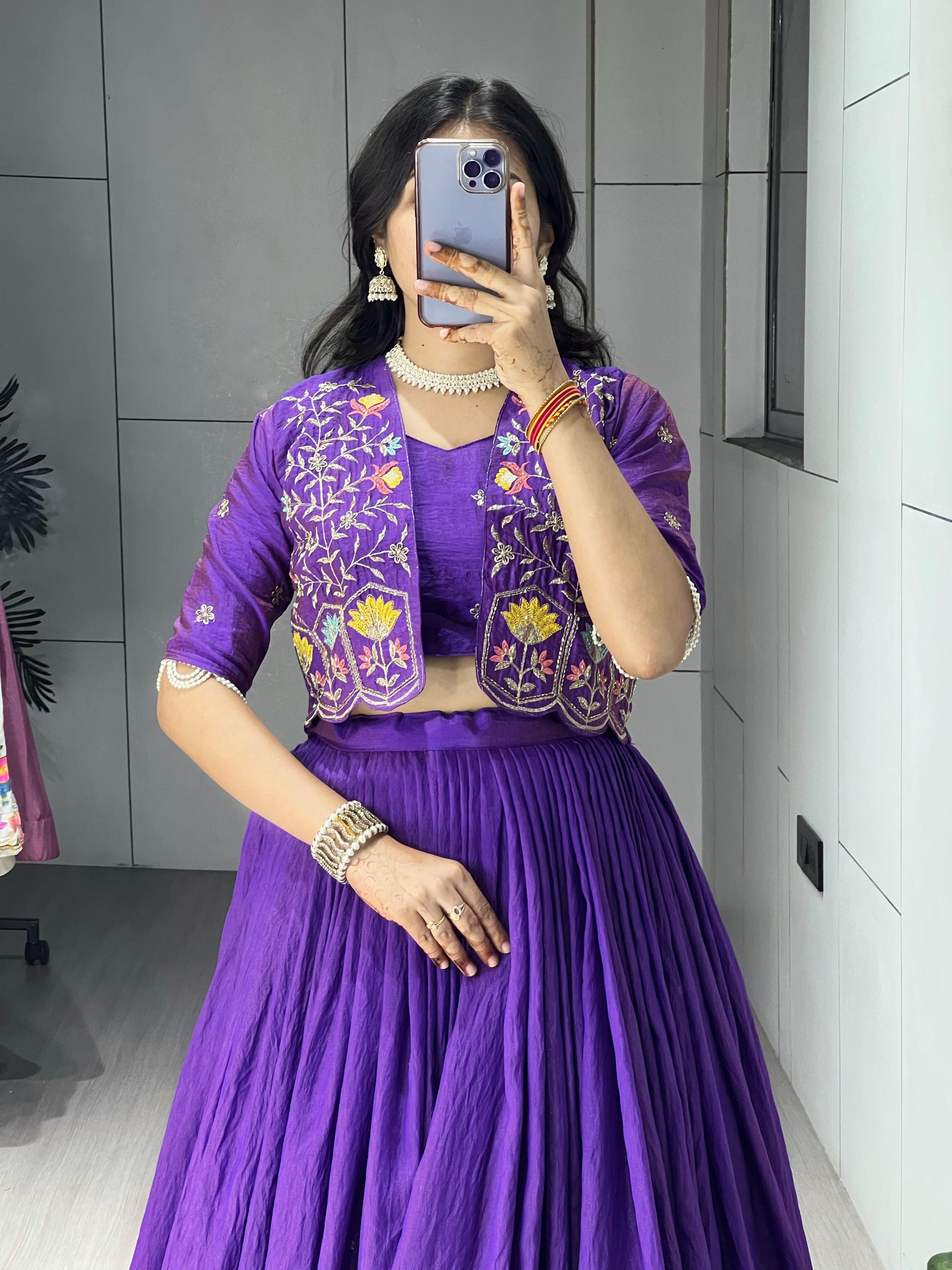 Lehenga in purple