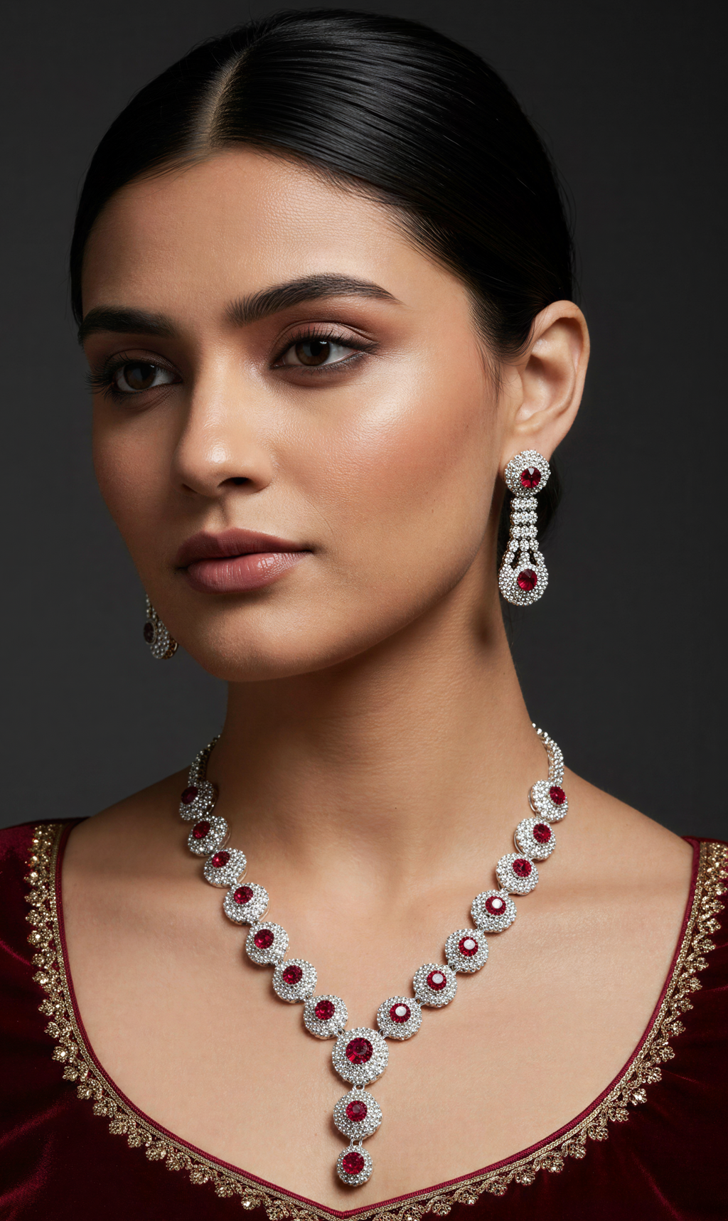 Artificial diamond set (red)