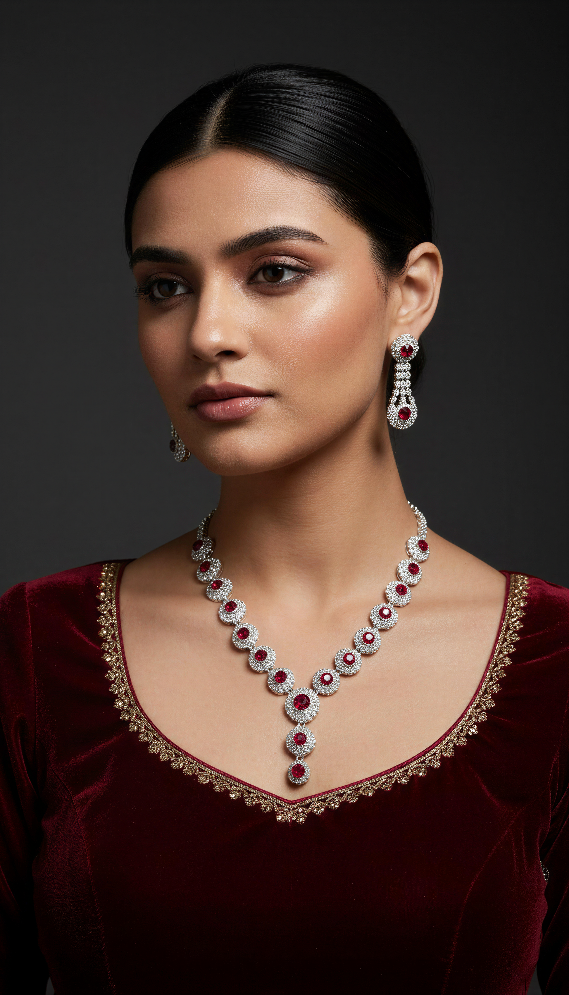 Artificial diamond set (red)