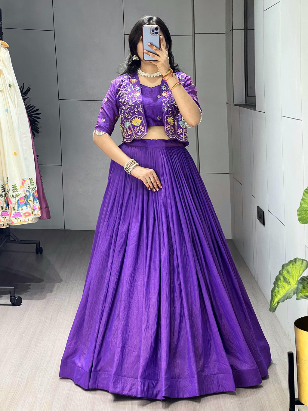 Lehenga in purple